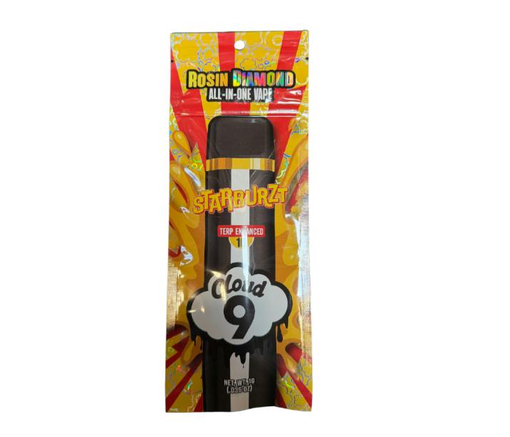 Cloud 9 1g Live Rosin Diamond Disposable - Starburzt