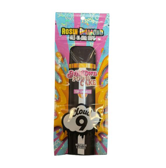 Cloud 9 1g Live Rosin Diamond Disposable - Motown Pound Cake