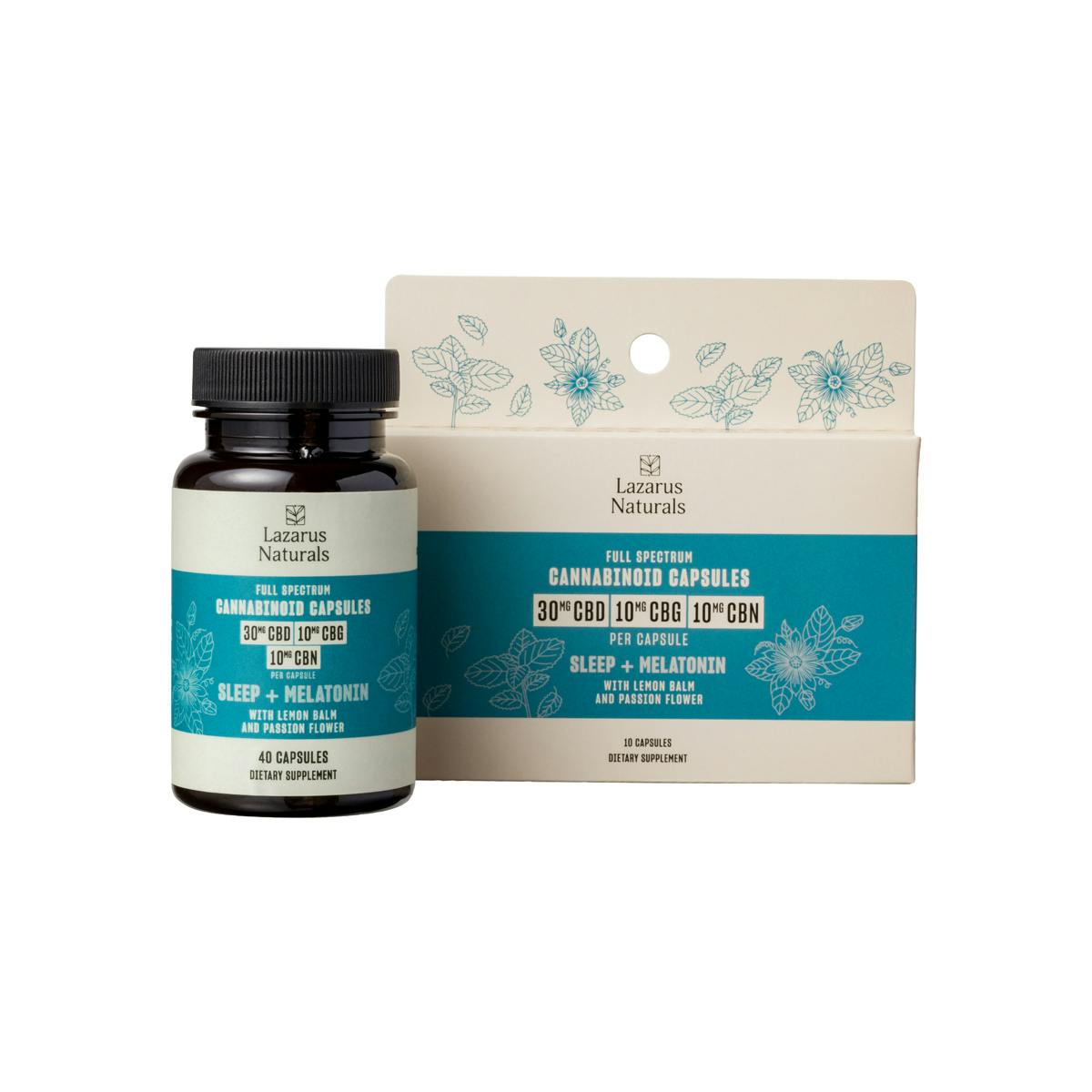 Lazarus CBD/CBG/CBN Sleep Softgels with Melatonin