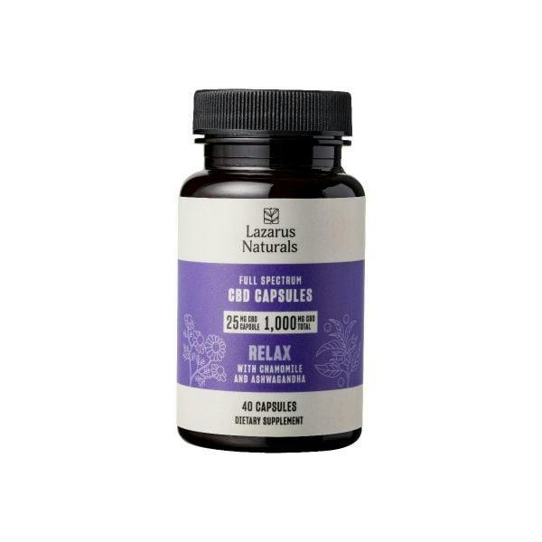 Relaxation Formula 25mg CBD Capsules 40ct