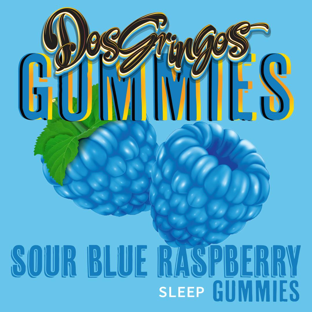 Dos Gringos Live Rosin Gummies - Sour Blue Raspberry Sleep 500mg THC | Gumm