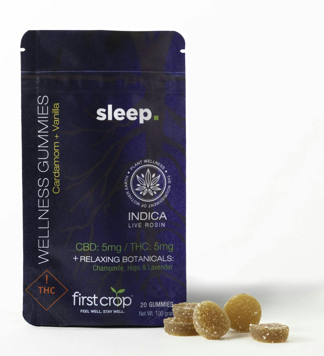 Sleep Cardamom & Vanilla Gummies | Gummies | 20pk | 5mg/ea