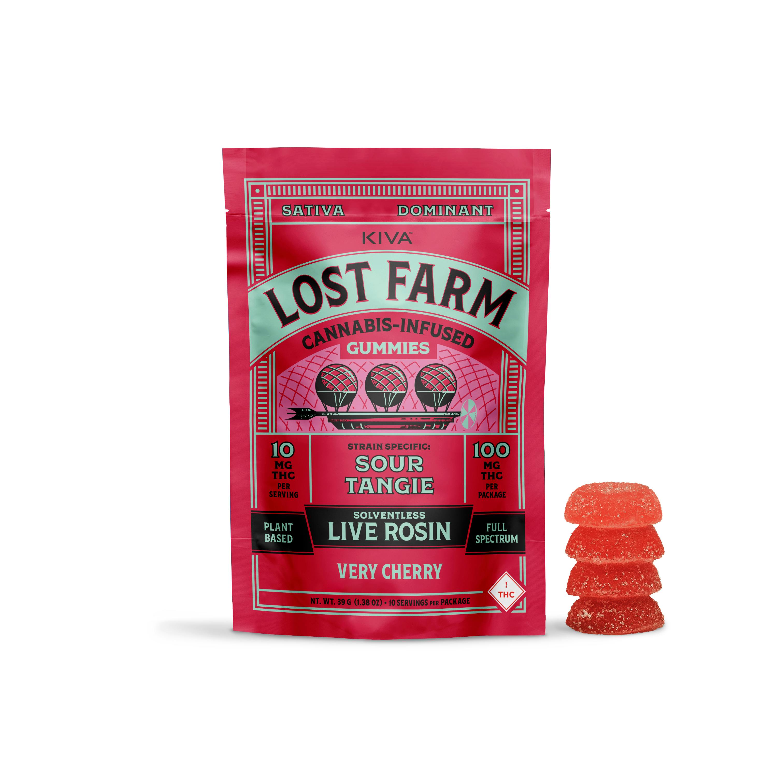 Lost Farm Strain Specific Rosin Gummies - Very Cherry (Sour Tangie)