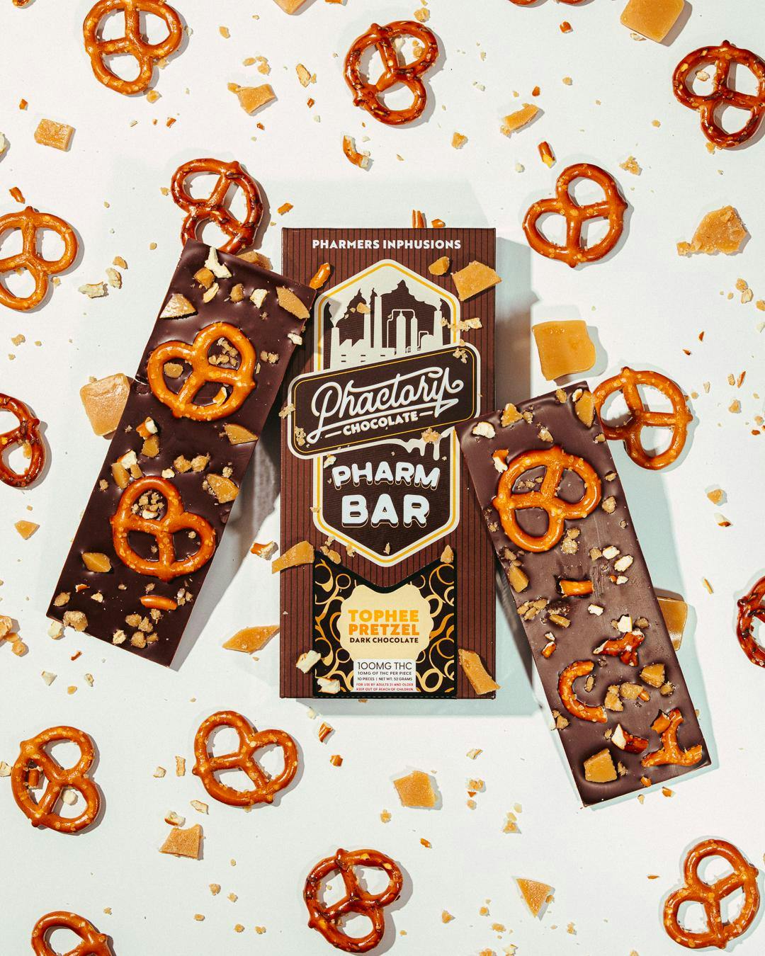 Pharmer's Quality - 100mg Pharm Bars - Tophee Pretzel at Colfax Cannabis Company