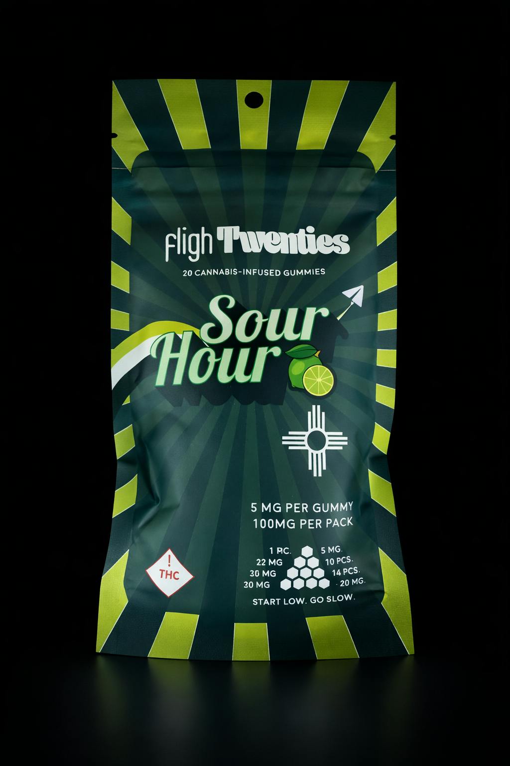 Fligh Twenties - Sour Hour 100mg Gummies (20ct.) at Colfax Cannabis Company