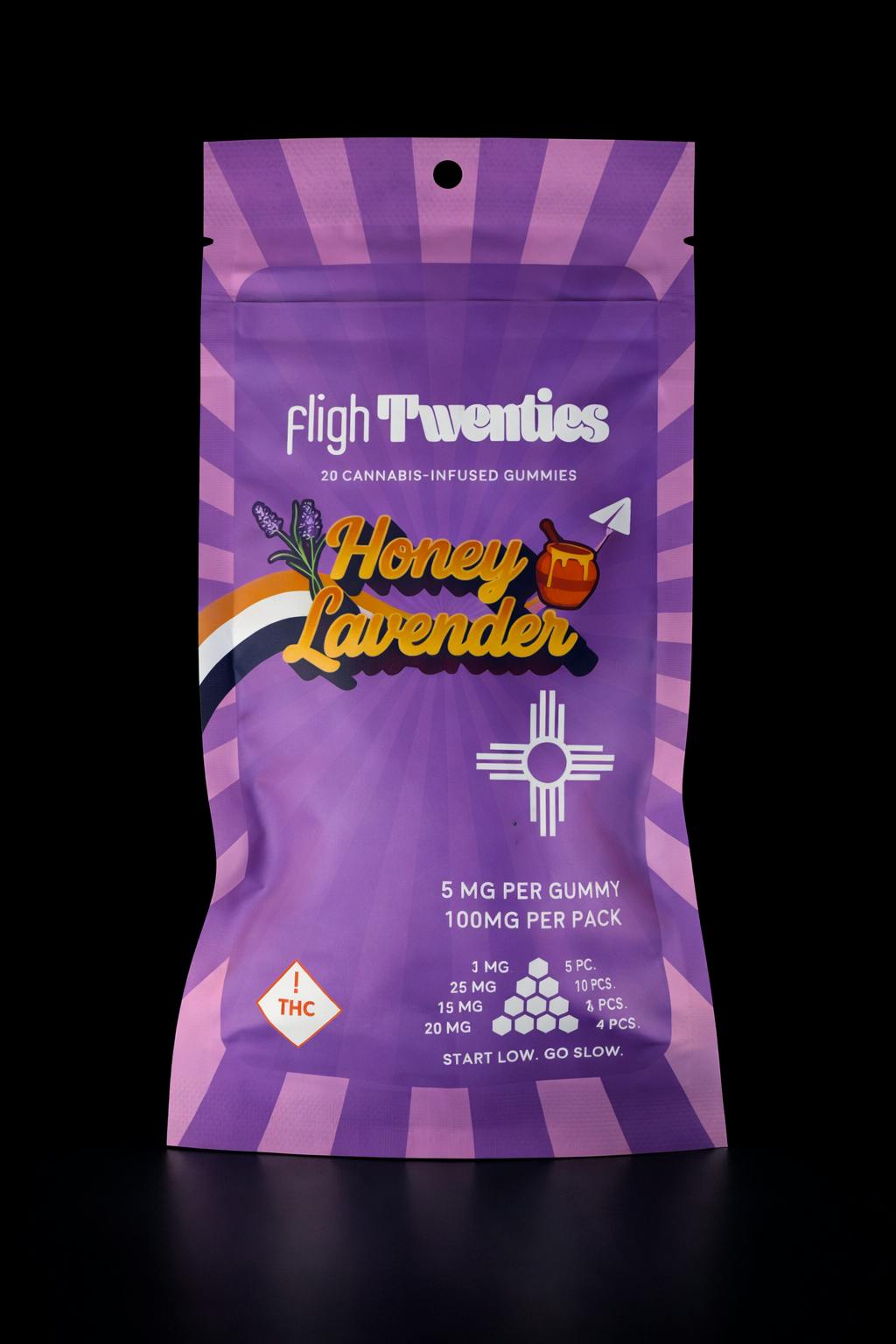 Fligh Twenties - Honey Lavender 100mg Gummies (20ct.) at Colfax Cannabis Company