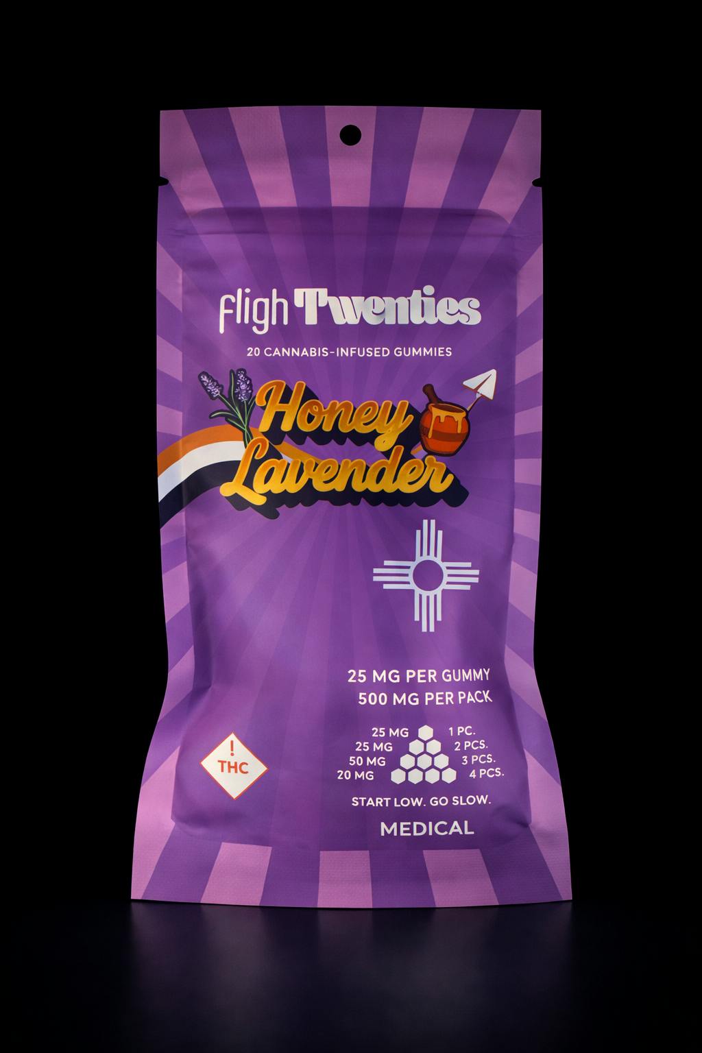 Fligh Twenties - Honey Lavender 500mg Gummies (20ct.)