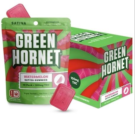 Watermelon Sativa Gummies | Gummies | 10pk | 10mg/ea by Green Hornet