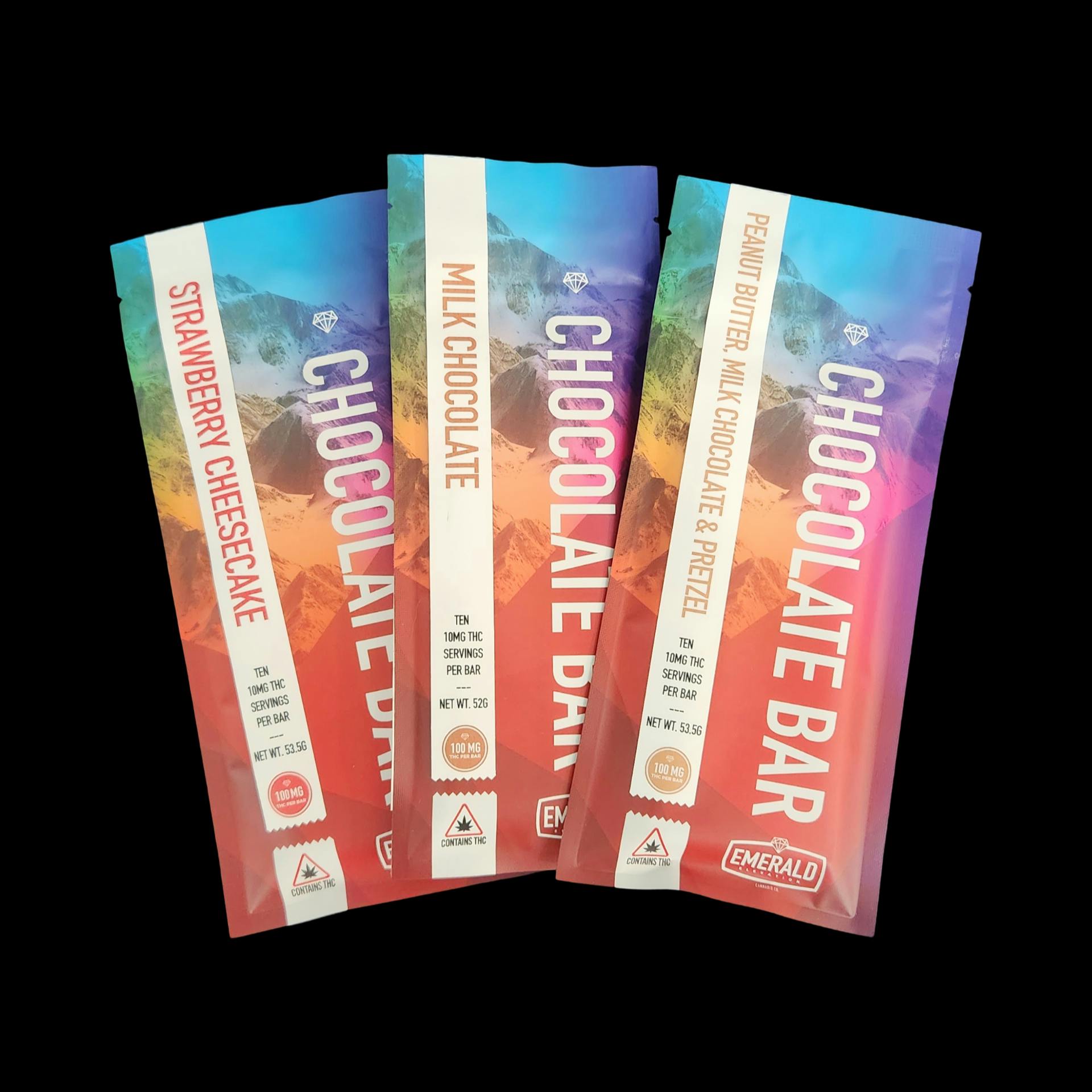 100mg Full Spectrum, Blueberry Cheesecake Chocolate Bar by Emerald Elevation Cannabis Co