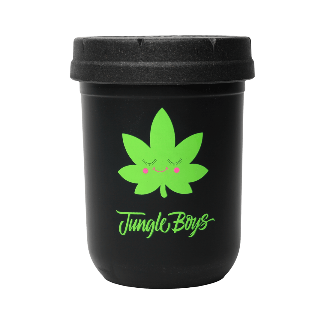 Jungle Boys - Happy Leaf Re-stash Jar (Black)