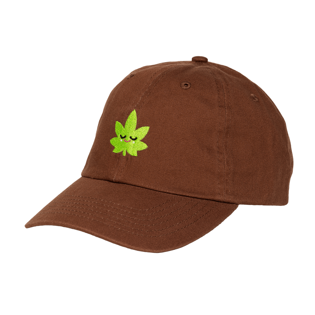 Jungle Boys Clothing | Happy Leaf Dad Cap (Brown)