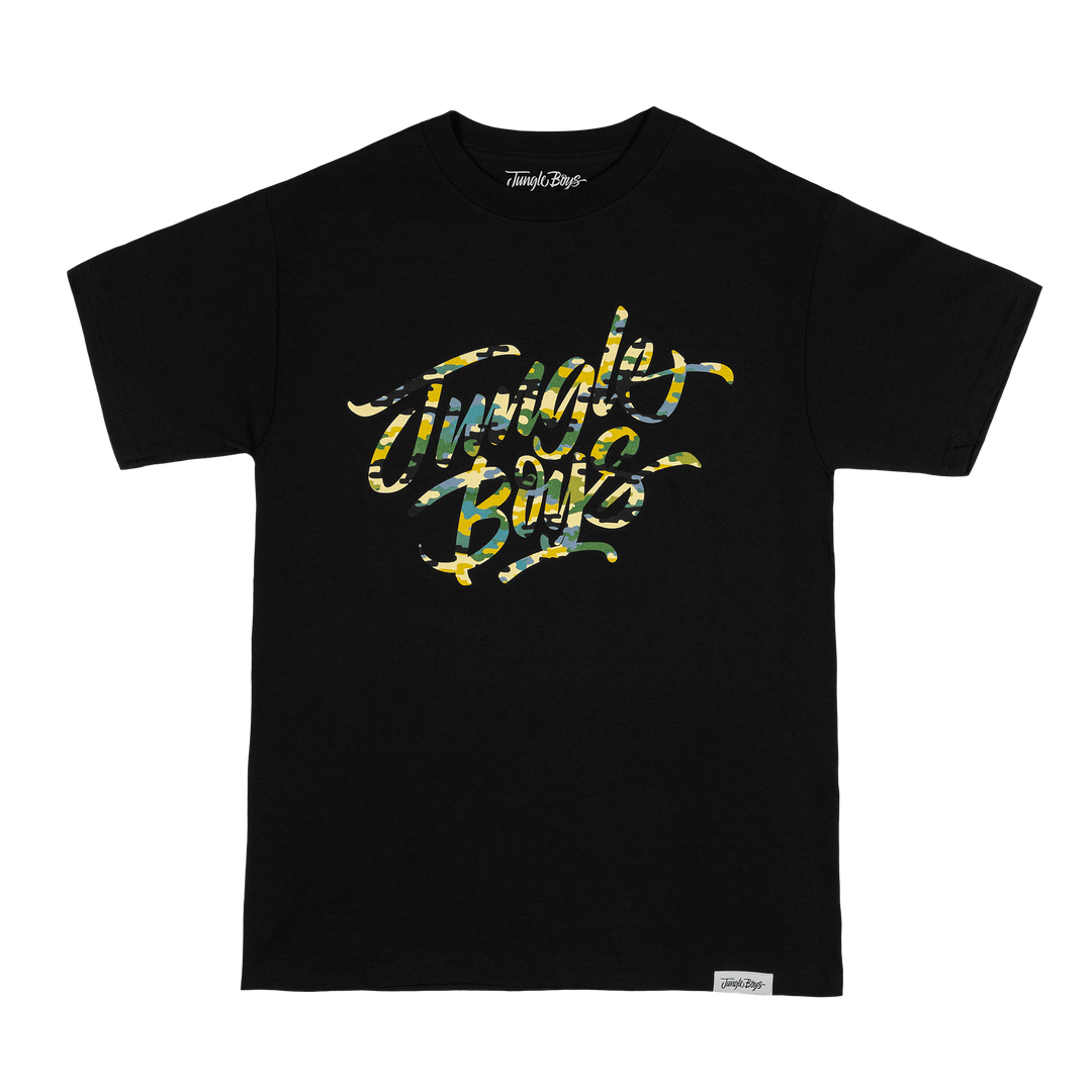 Jungle Boys - Camo Stacked Tee (Black)