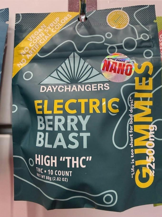 Day Changers Nano Edible Electric Barry Blast 2500mg:10ct each 250mg THC