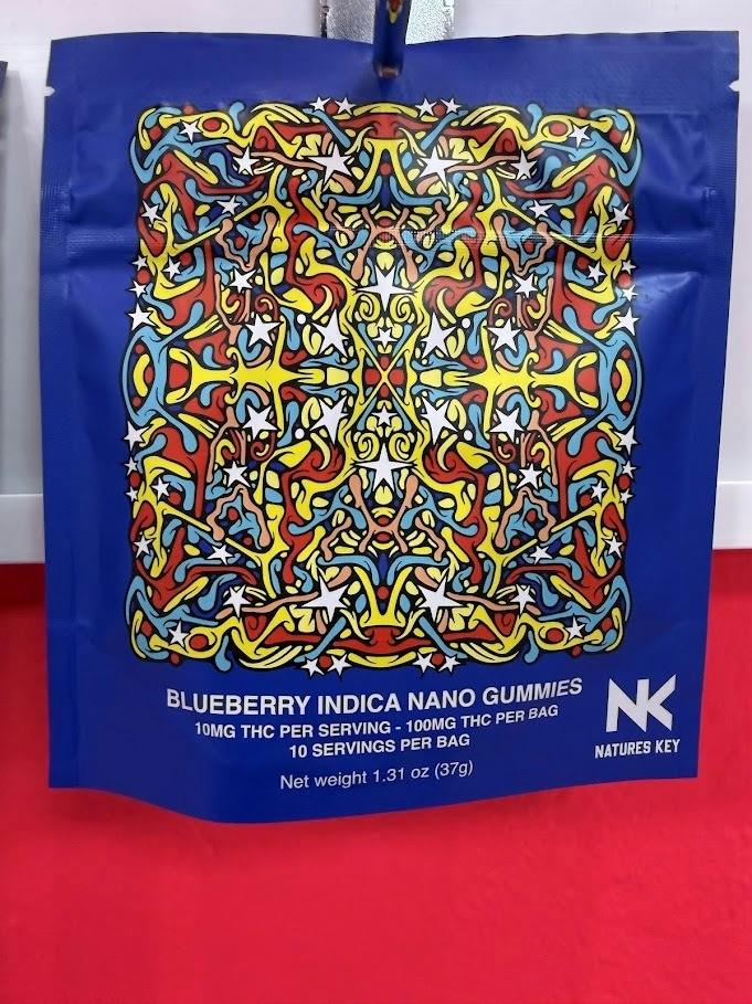100mg NANO THC BLUEBERRY INDICA GUMMIES - 10MG EACH PIECE