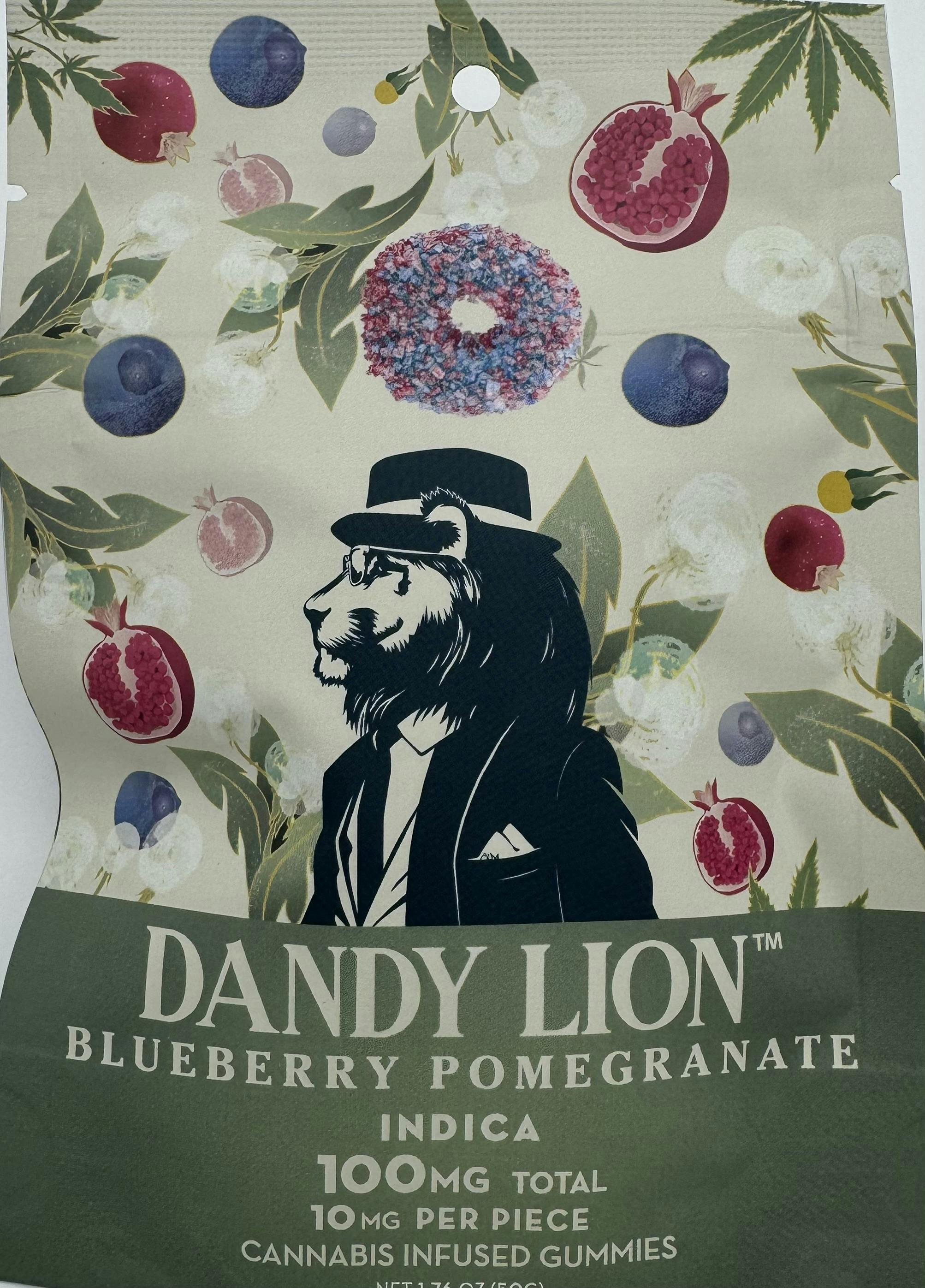 Dandy Lion - Blueberry Pomegranate - 100mg 10pc Gummies