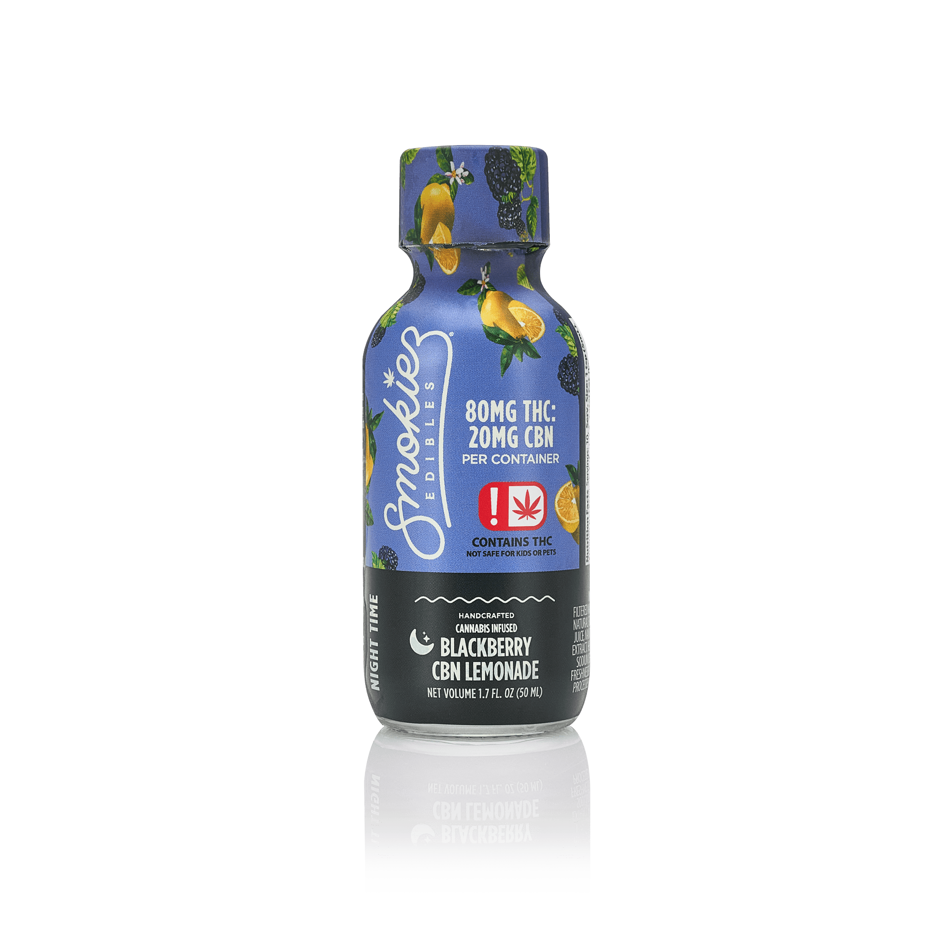 Smokiez Infused Blackberry Lemonade 80mg THC + 20mg CBN - 2oz Shot