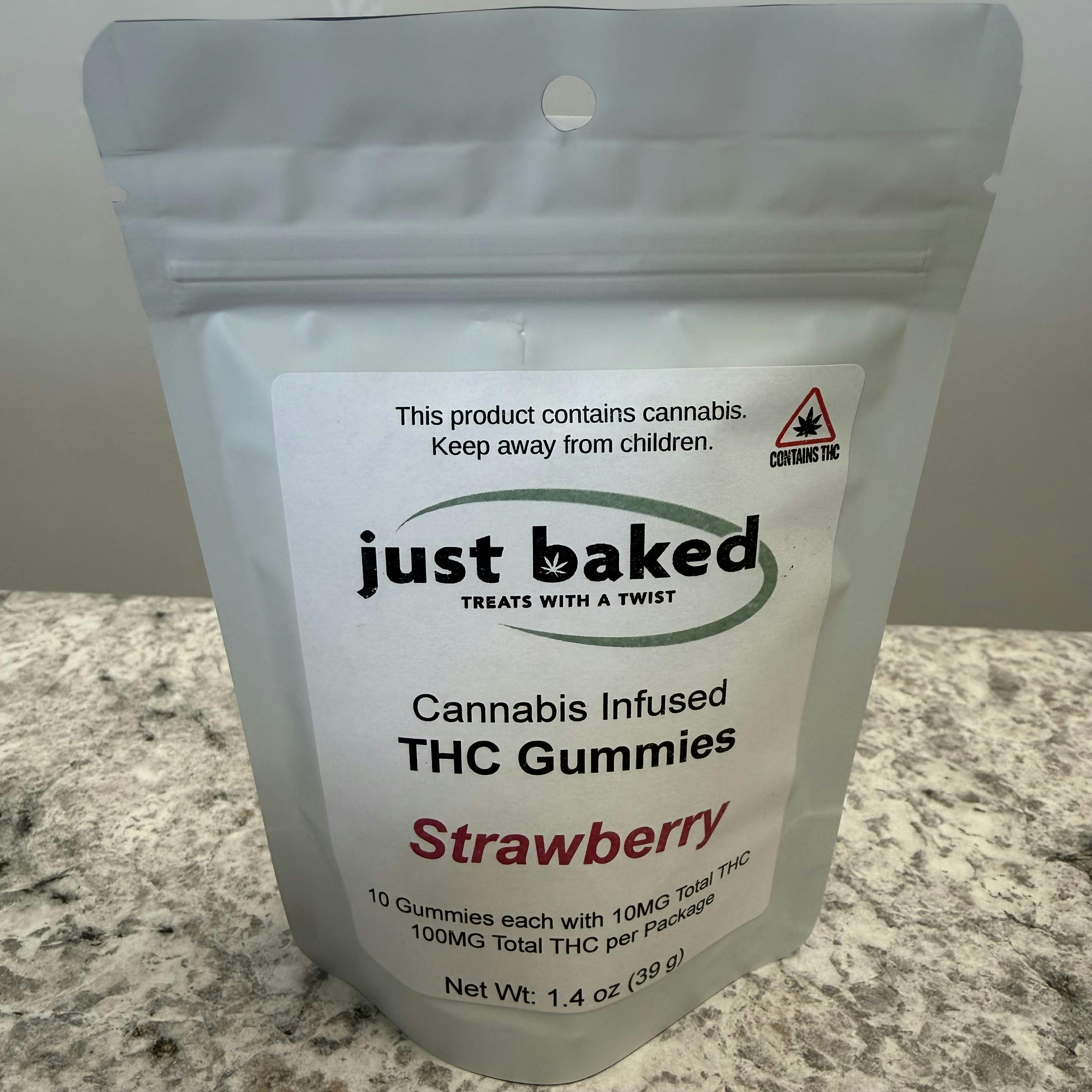 Just Baked Strawberry Gummies 10pk 100mg