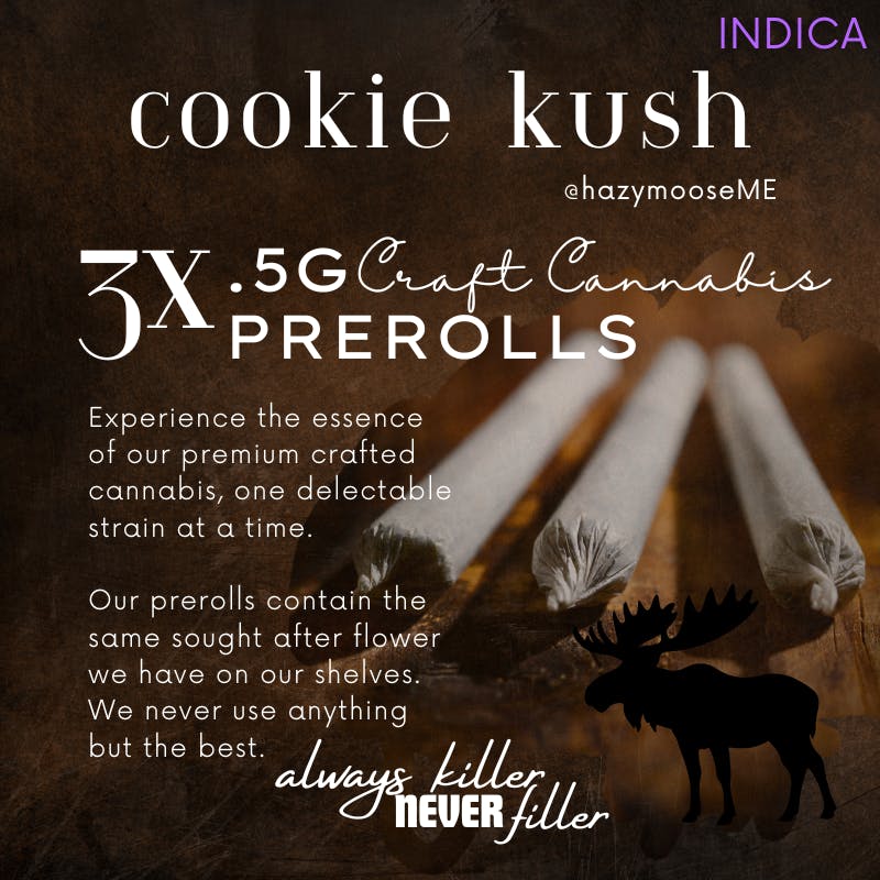 Hazy Moose | .5g Pre Rolls - 3pk | Cookie Kush