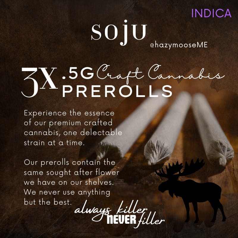 Hazy Moose | .5g Pre Rolls - 3pk | Soju