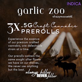 Hazy Moose | .5g Pre Rolls - 3pk | Garlic Zoo