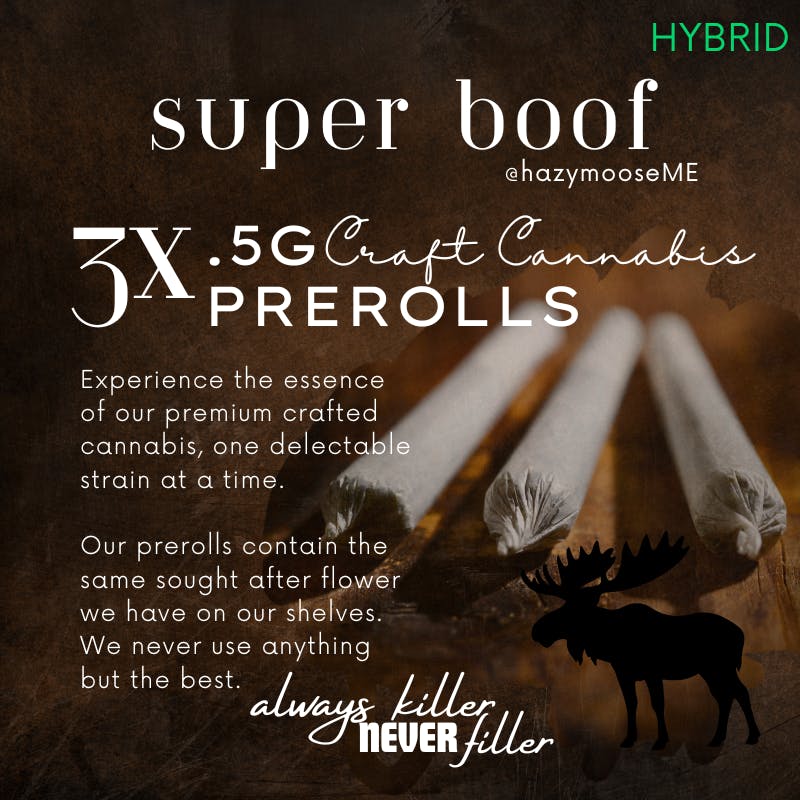 Hazy Moose | .5g Pre Rolls - 3pk | Super Boof