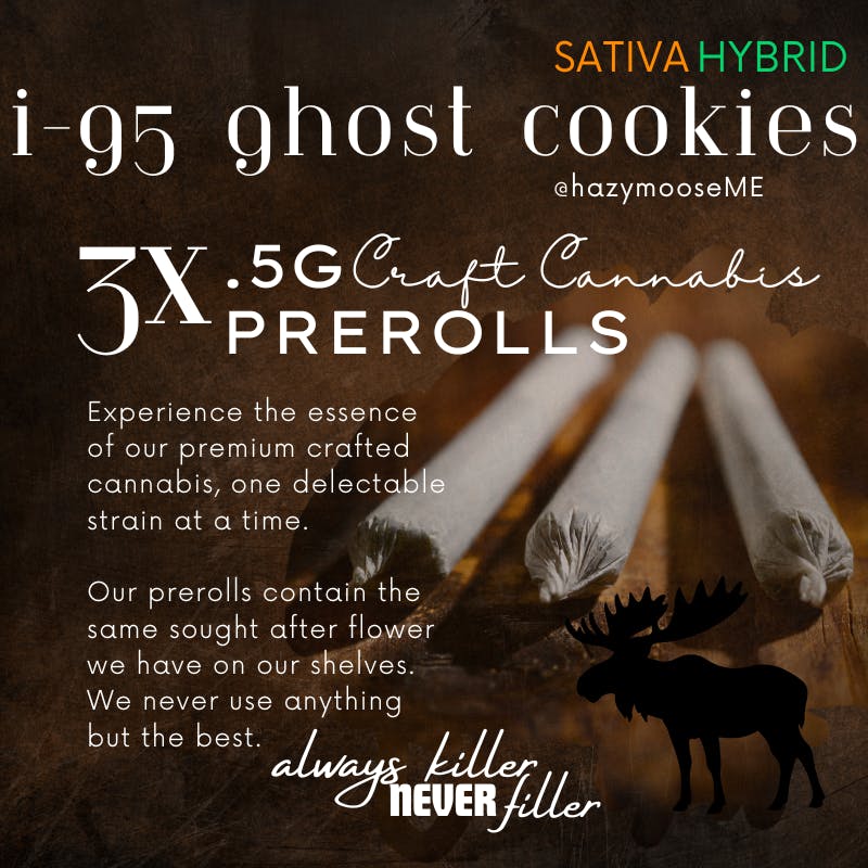 Hazy Moose | .5g Pre Rolls - 3pk | I-95 Ghost Cookies
