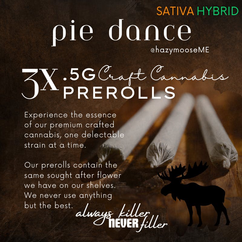 Hazy Moose | .5g Pre Rolls - 3pk | Pie Dance