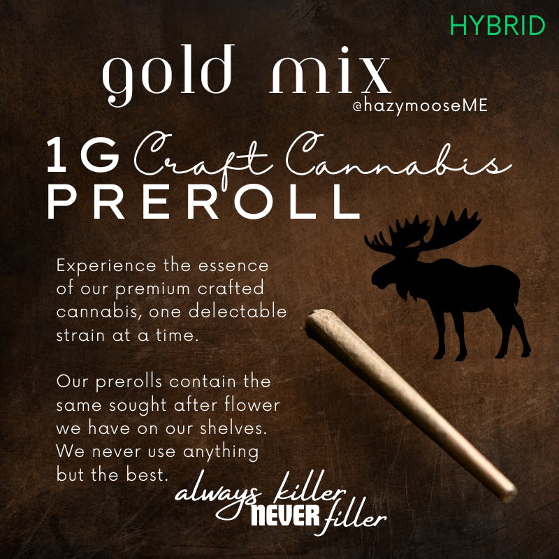 Hazy Moose | 1g Pre Roll | Gold Mix