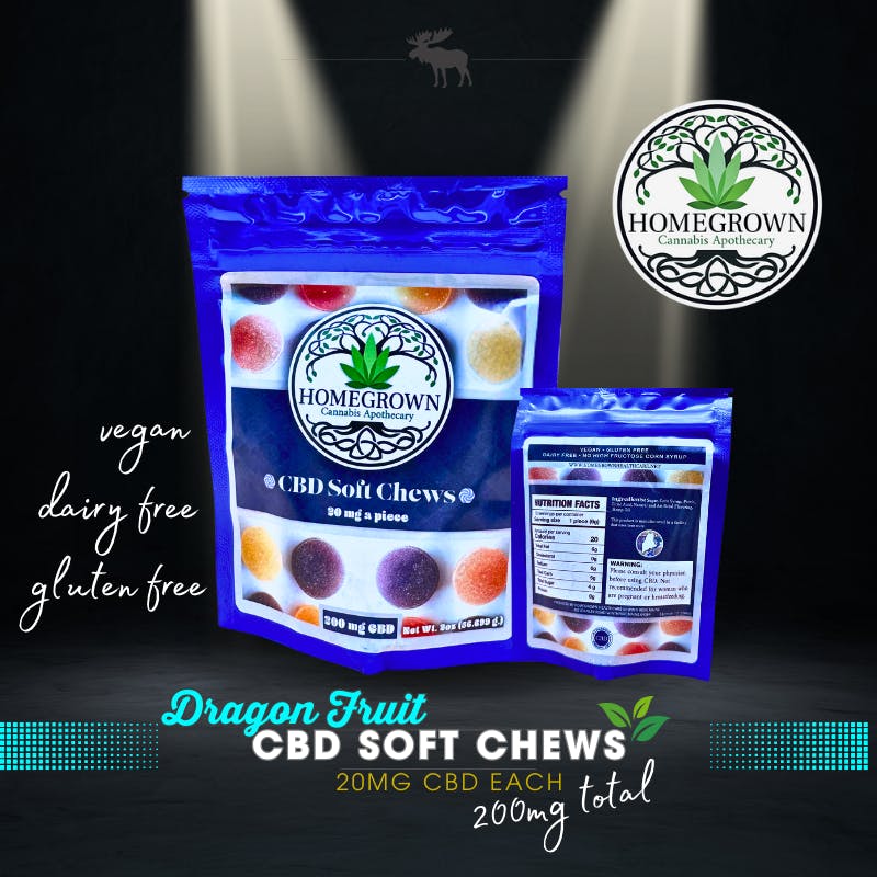 CBD Soft Chews - 200mg | Dragon Fruit