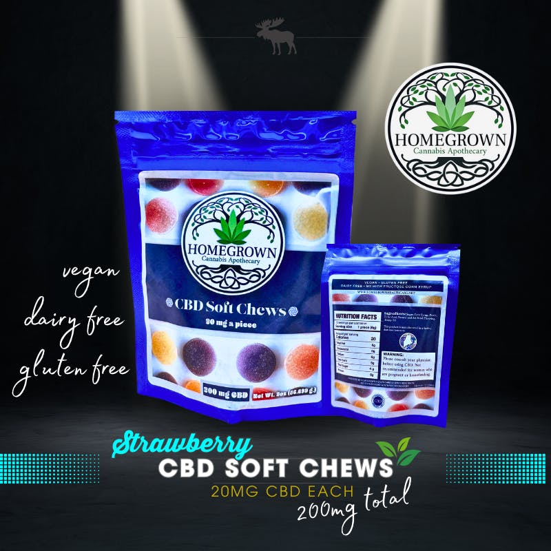 CBD Soft Chews - 200mg | Strawberry