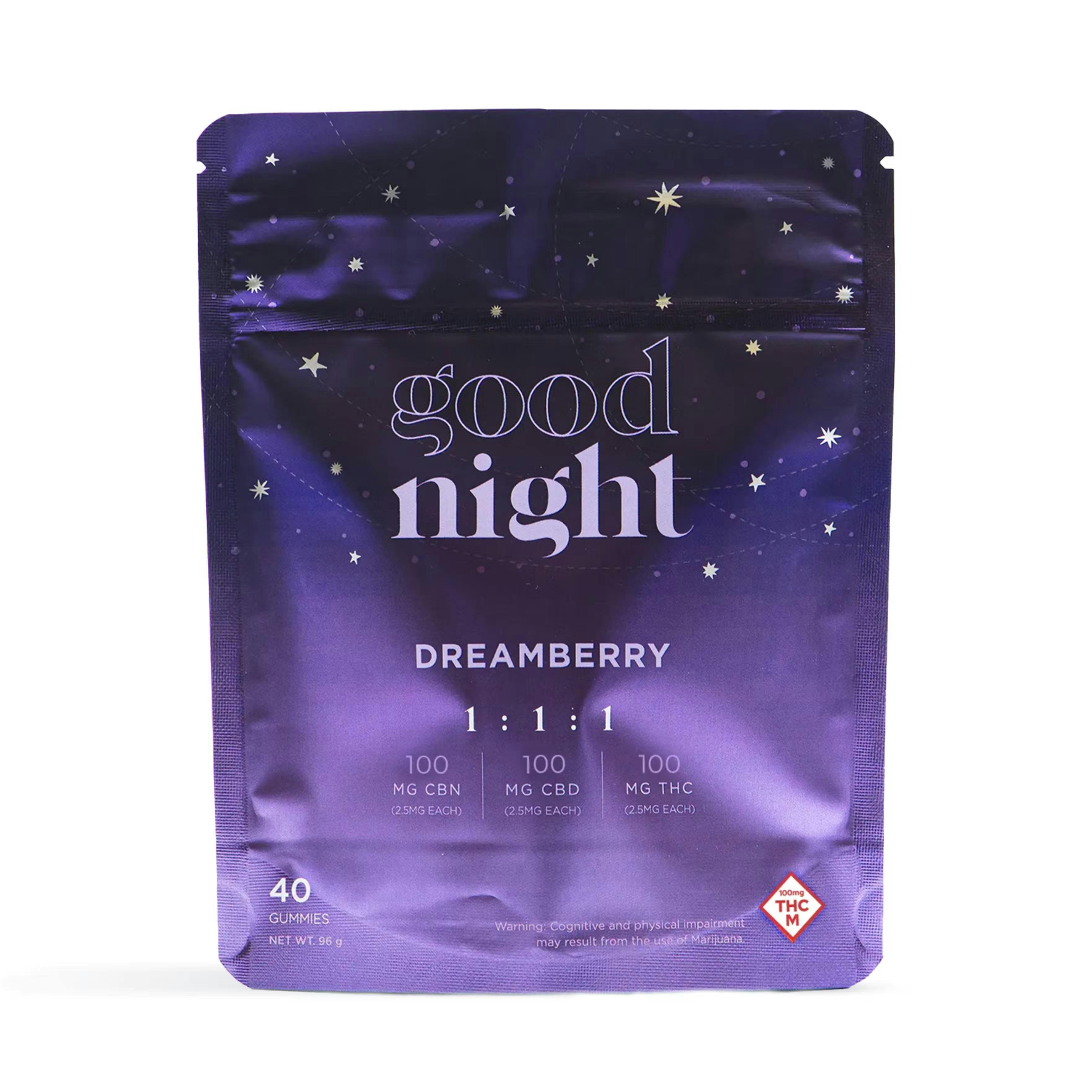 PROPER CANNABIS | 1:1:1 THC:CBD:CBN GOODNIGHT DREAMBERRY | GUMMY | 100MG | INDICA