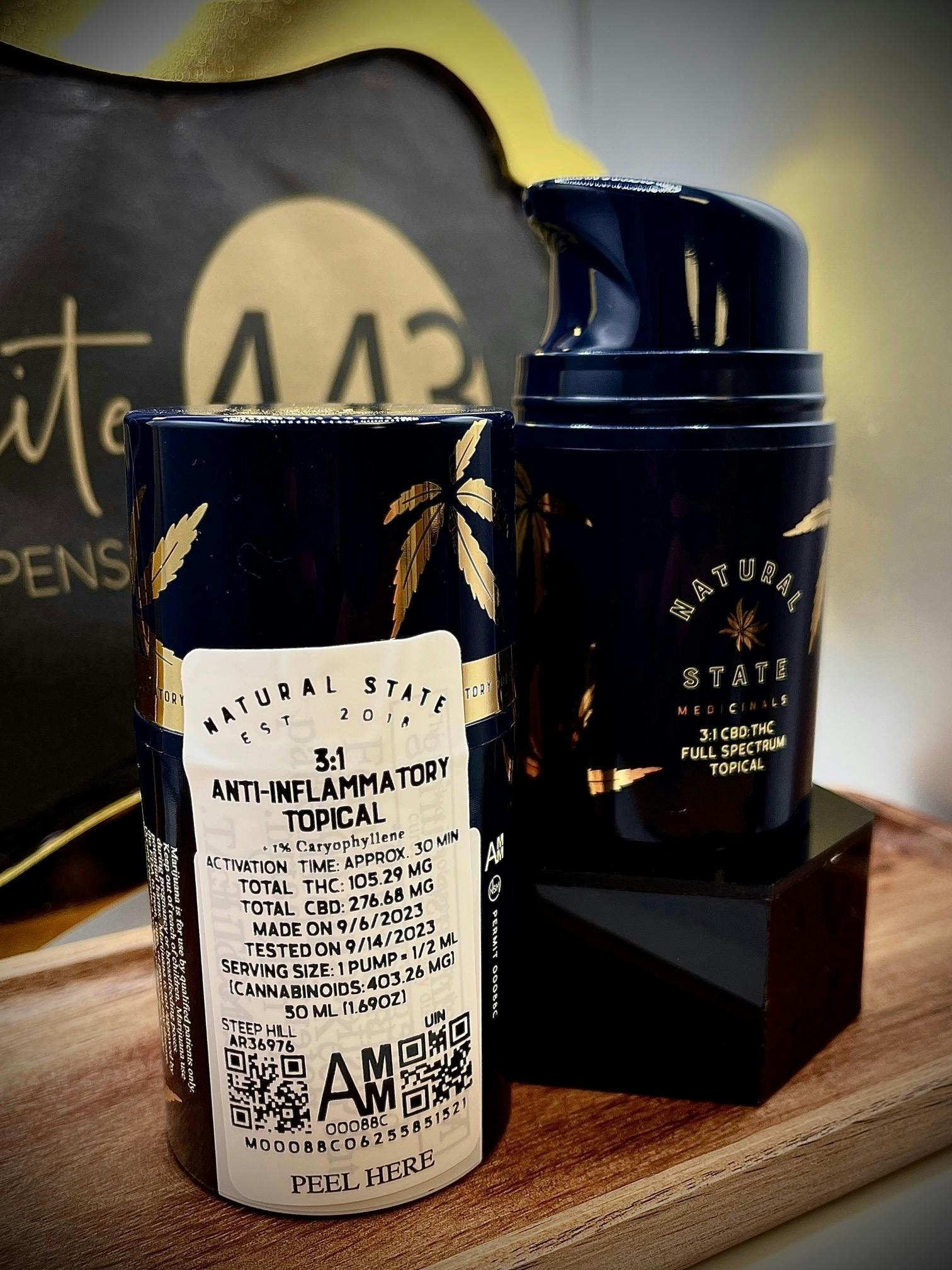 Natural State Medicinals: Topical | Anti-Inflammatory 3:1 THC/CBD Ointment