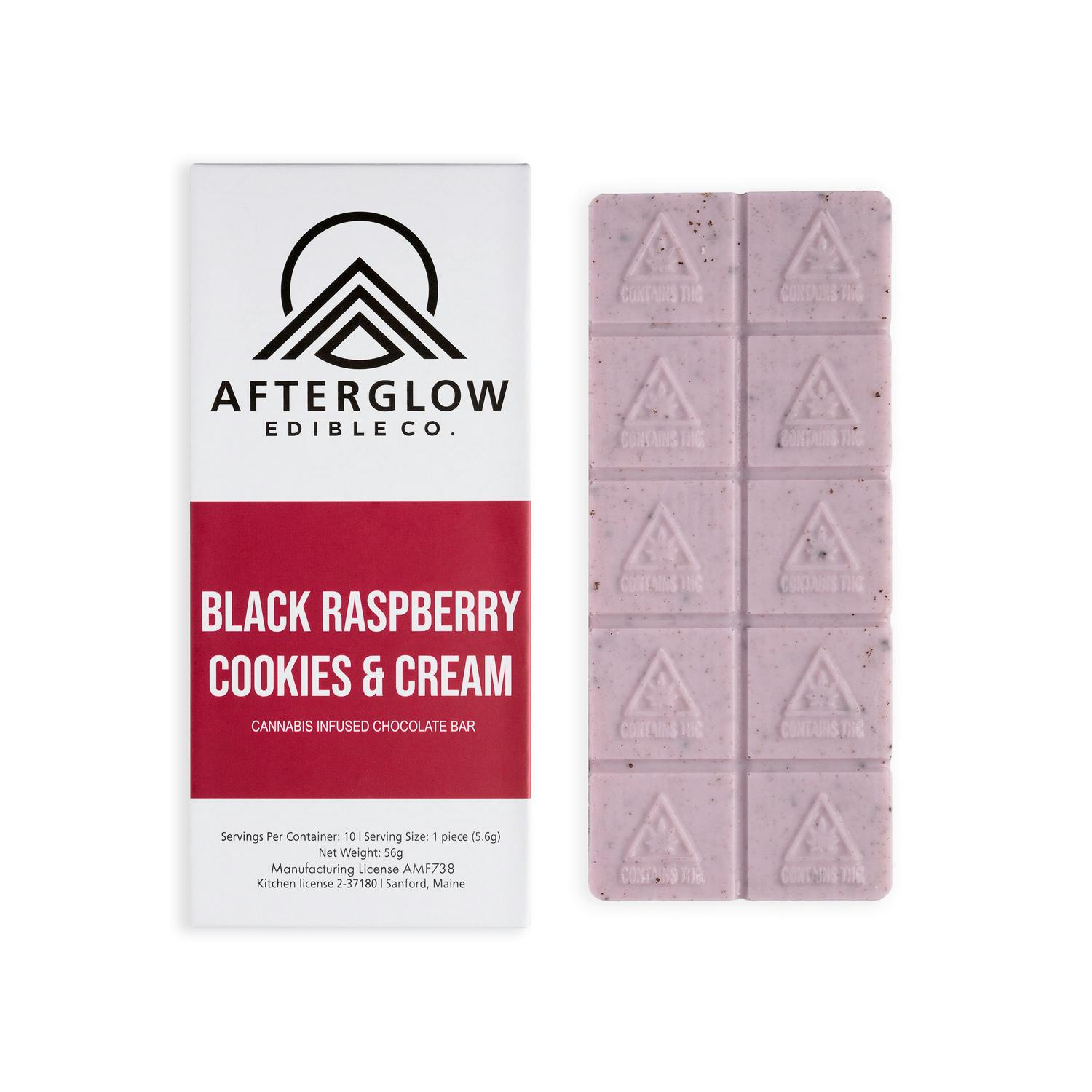 Afterglow - Black Raspberry Cookies & Cream Bar 200MG