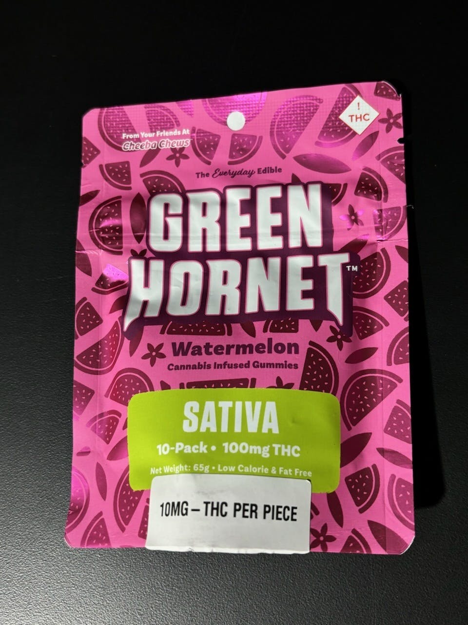 Watermelon Sativa Gummies | Gummies | 10pk | 10mg/ea by Green Hornet