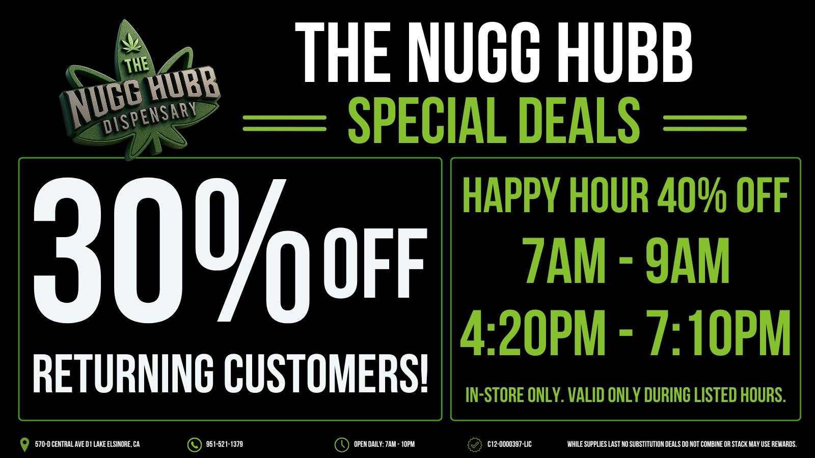 The Nugg Hubb Returning Customers Deal! at The Nugg Hubb | Weedmaps