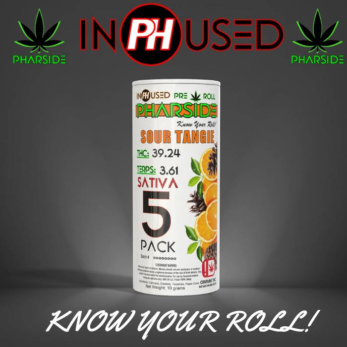 Pharside - Infused Pre-Roll 5 Pack- Sour Tangie 6.25g