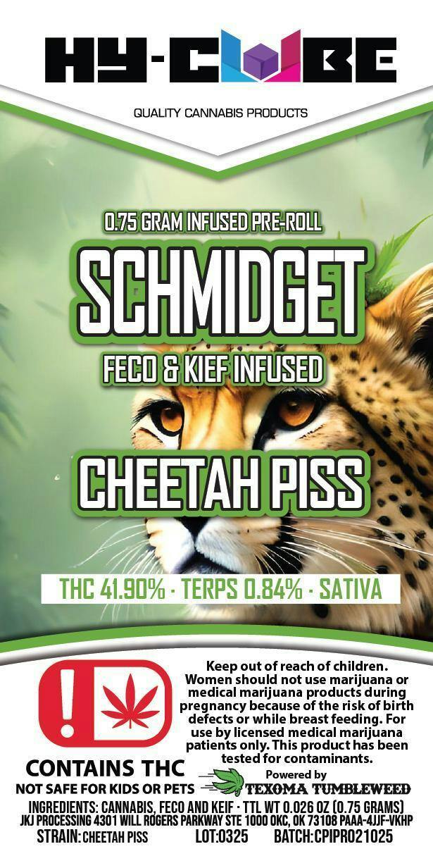 Cheetah Piss | Infused Joints | 0.75g by JKJ Processing