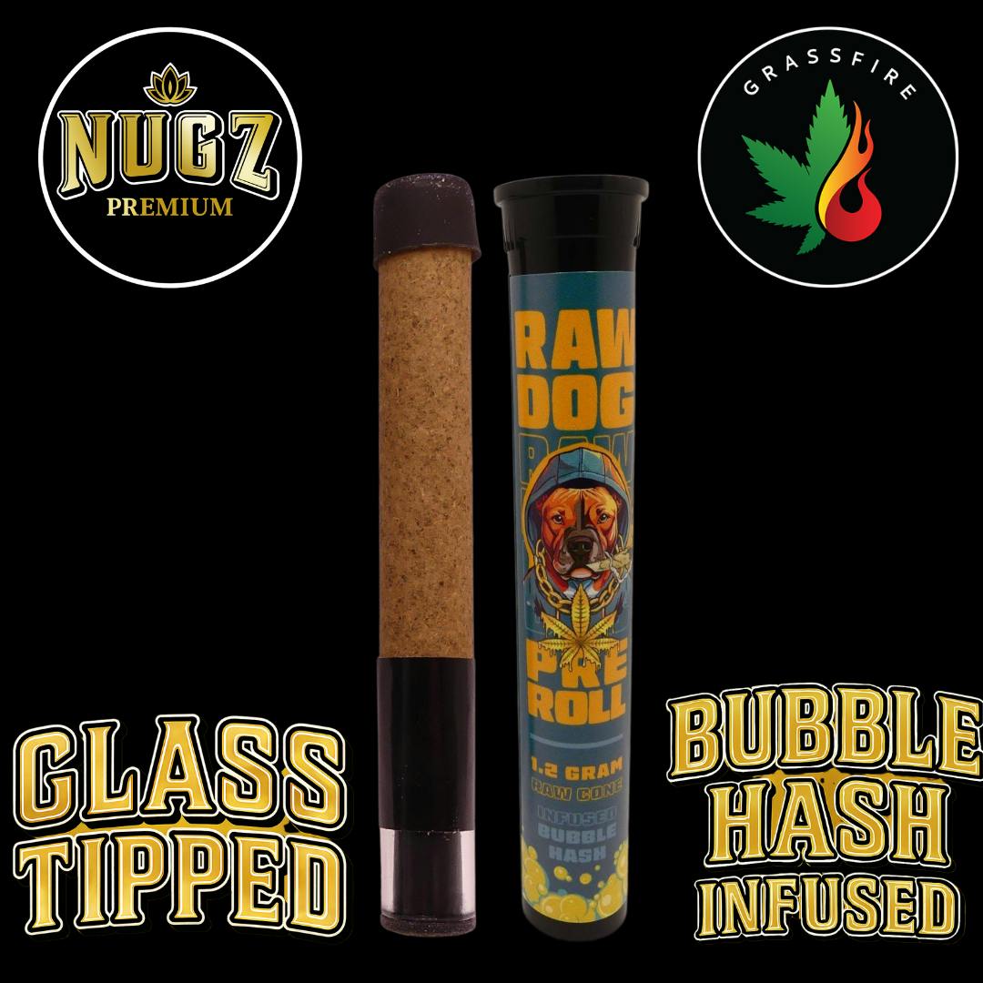 NUGZ INFUSED RAW DOG (RELIEF) BUBBLE HASH INFUSED BLUNT 1.2G