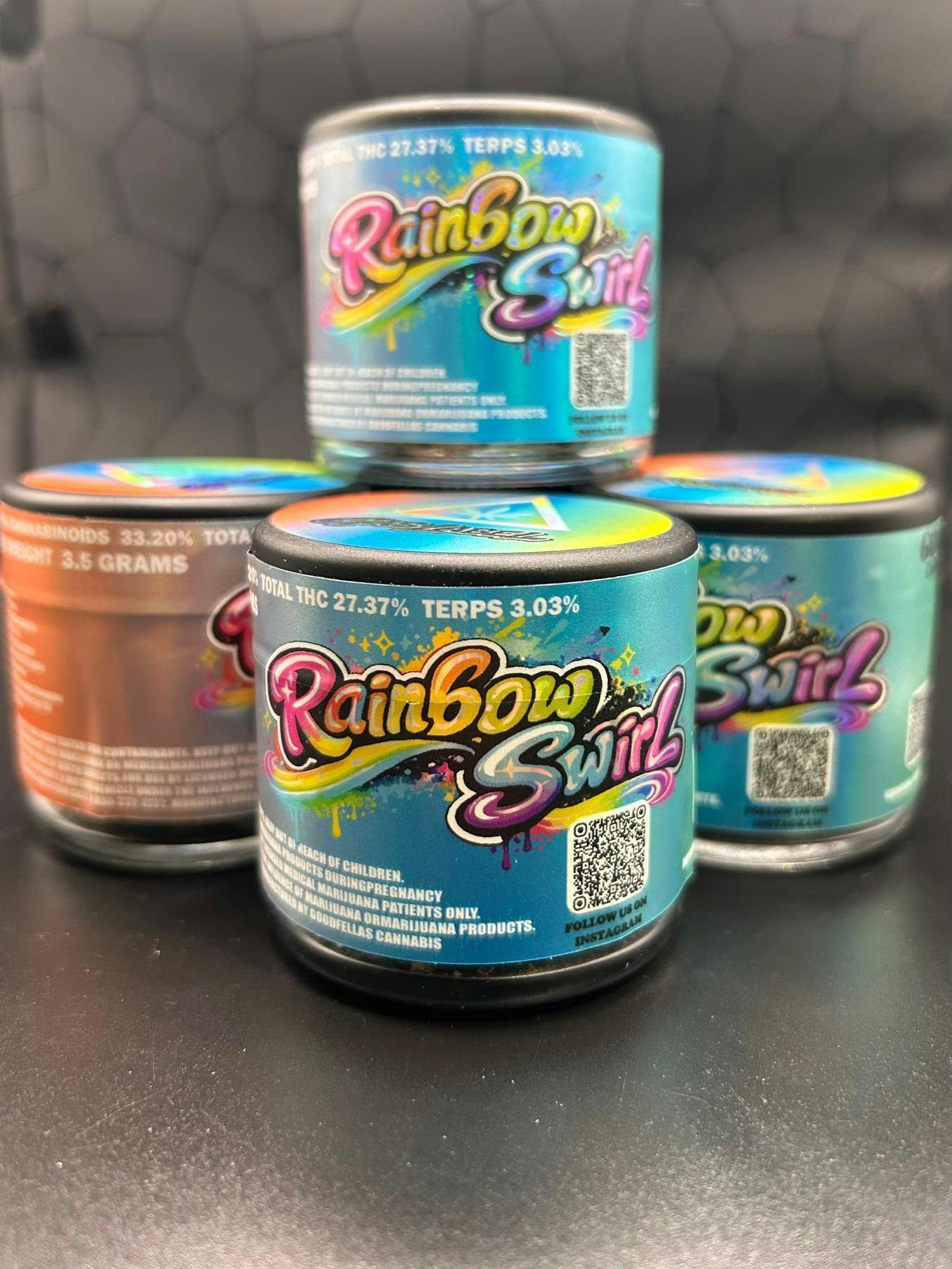 3.5G-sativa- Gas Label- Rainbow Swirl-TERP 3.03%