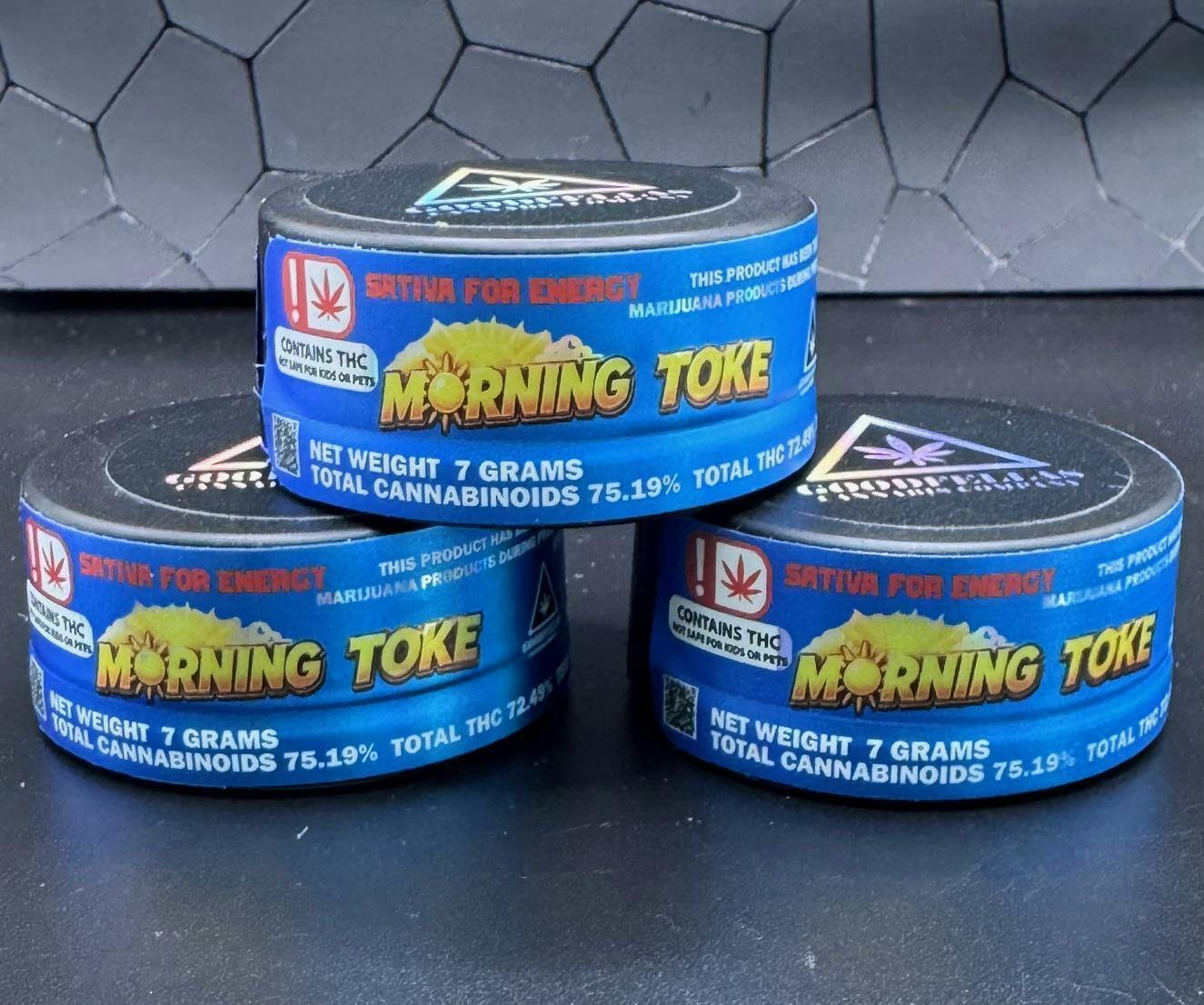 7G Wax -sativa- Morning Toke-THC%72.49