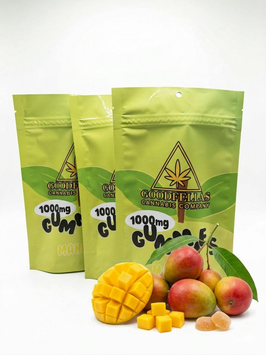 Gummies-Mango-Hybrid- 1,000Mg-100mg Per unit-10 units Per Bag