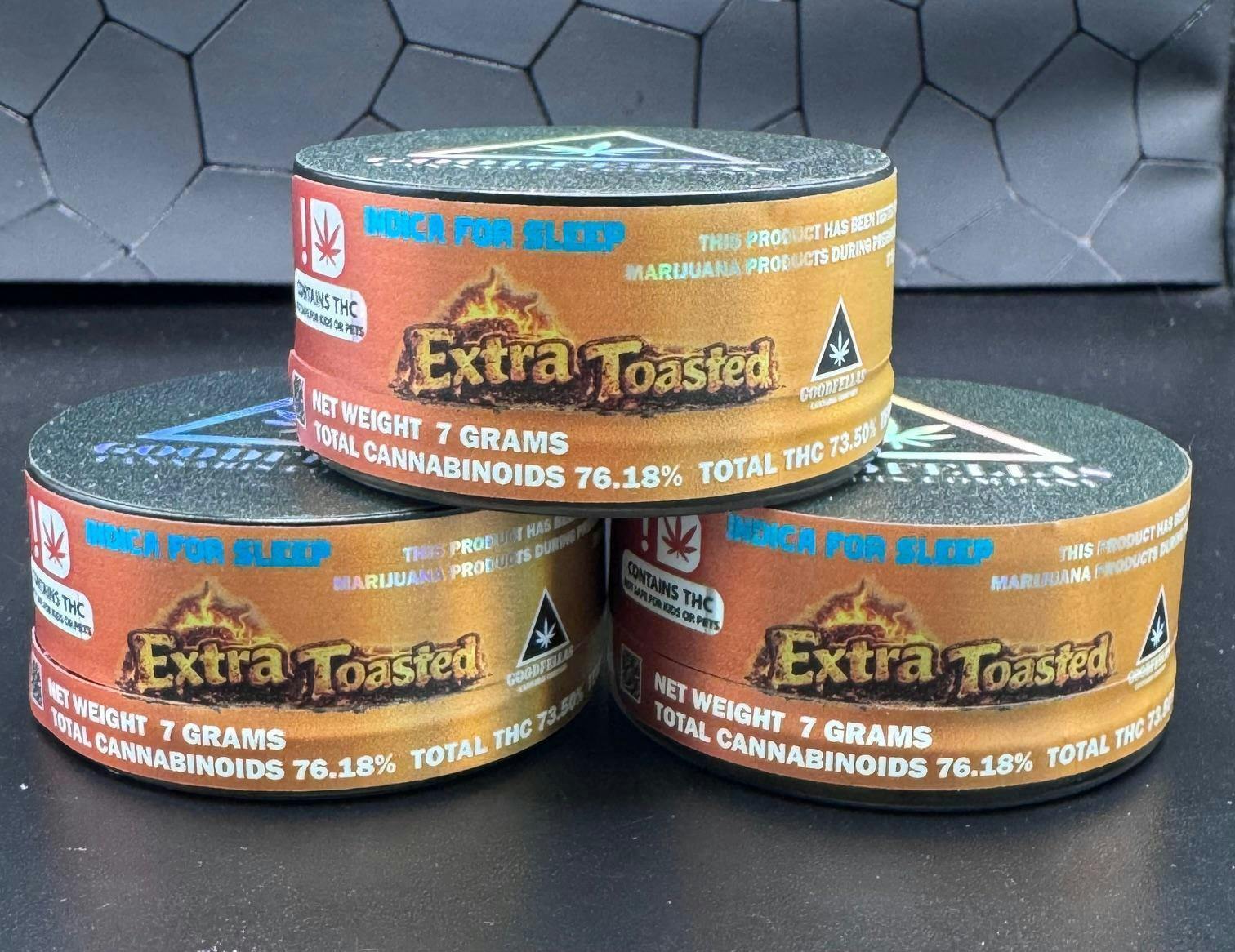 7G Wax -indica, Extra Toasted, THC % 73.50