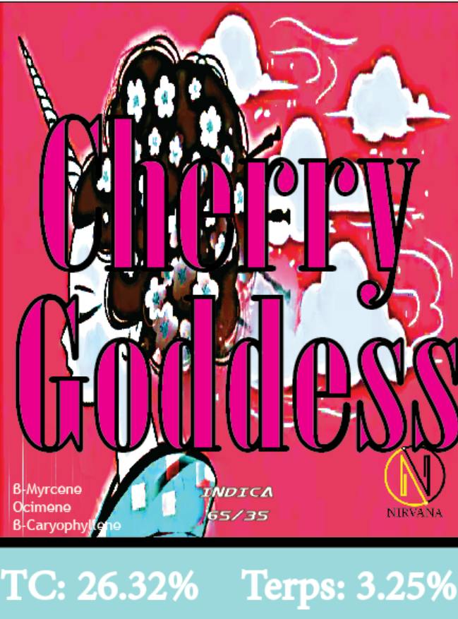 Cherry Goddess Flower 3.5g Pre-pack 30zx$165 terp 3.25% smalls
