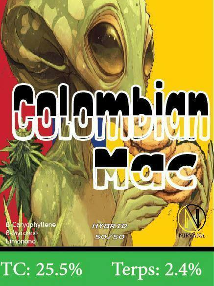 Colombian Mac 3.5g Pre-pack 3ozx$165 terp 2.4% smalls