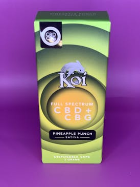 Koi Full Spectrum CBD + CBG - 2 gram Disposable - Sativa Pineapple Punch