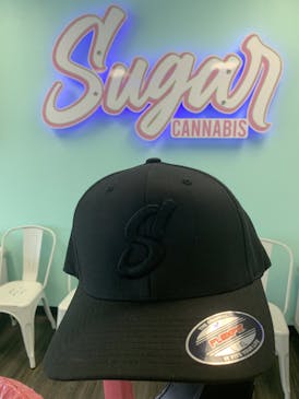 Sugar Cannabis Brand Black "S" Ball Cap