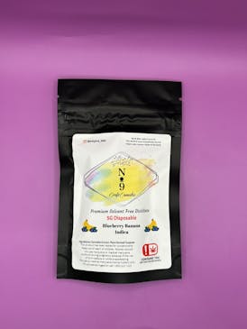 No. 9 - Solvent Free Distillate 5 g Disposable - Blueberry Banana - Indica