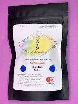 No. 9 - 5 g Disposable Vape - Blue Razz - Indica