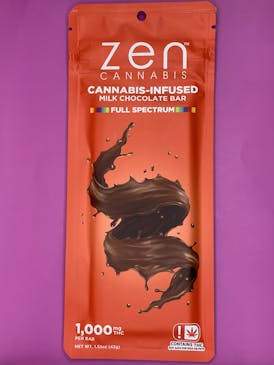 Zen Milk Chocolate Bar - Full Spectrum - 1000 mg