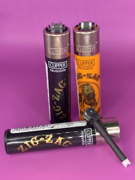 Clipper Reusable Zig-Zag Lighter - Orange or Black